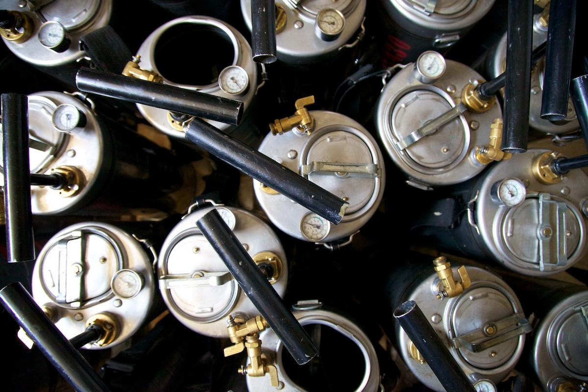 IRS spray pumps being stored, IRS campaign, Kenya, 2014